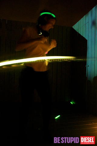 Illustration for article titled Half-Naked Ravers Served Drinks By Glow-in-the-Dark Robot at Gawker HQ